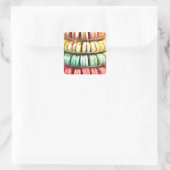 Niedliche Tessiner Macaron Quadratischer Aufkleber (Tasche)