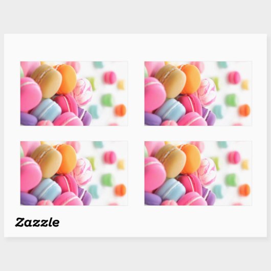 Niedliche Tessiner Macaron Rechteckiger Aufkleber (Blatt)