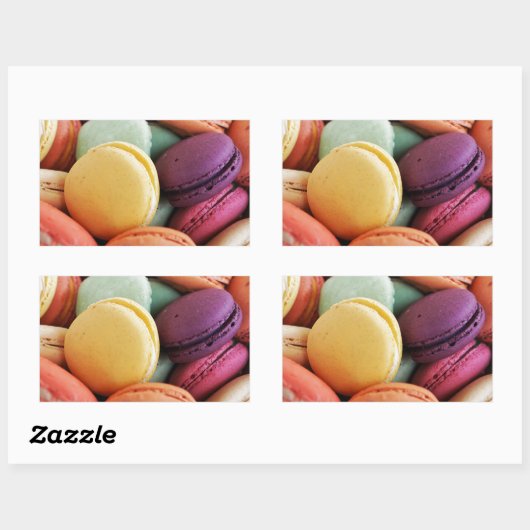 Niedliche Tessiner Macaron Rechteckiger Aufkleber (Blatt)