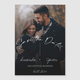 Niedliche Texteüberlagerung Monogramm Zwei-Foto-Ho Magnetkarte