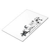 Niedliche Texttafeln für Katzen und Hunde Notizblock (angewinkelt)