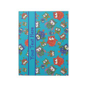 Niedliche Textzeichen Notepad oder Jotter, Rot, Bl Notizblock (Rotiert)