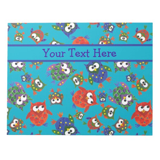 Niedliche Textzeichen Notepad oder Jotter, Rot, Bl Notizblock (Vorderseite)