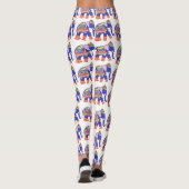 Niedliche thailändische Elefantenmuster Leggings (Rückseite)