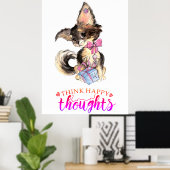 Niedliche Think Happy Threads Inspiration Kids Roo Poster (Heimbüro)