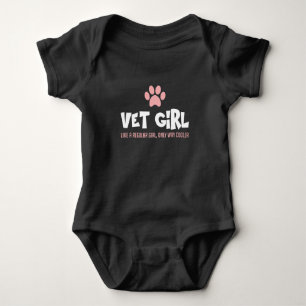 Niedliche Tierärztin Girl Vet Tech Frau Tierliebh Baby Strampler