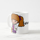 Niedliche Tierärztin mit Welpe Kaffeetasse (Vorderseite Links)