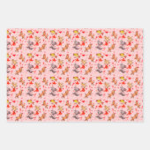 Niedliche Tierbabys Geschenkpapier Set (Vorderseite)