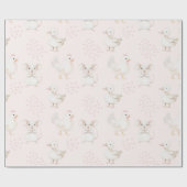 Niedliche Tiere auf rosa Geschenkpapier (Flach)