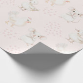 Niedliche Tiere auf rosa Geschenkpapier (Ecke)