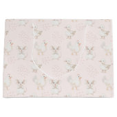 Niedliche Tiere auf rosa Große Geschenktüte (Vorderseite)