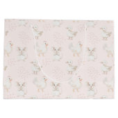 Niedliche Tiere auf rosa Große Geschenktüte (Rückseite)