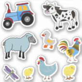 NIEDLICHE TIERE AUFKLEBER (Vorderseite)