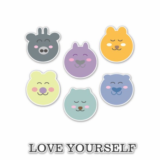 Niedliche Tiere Aufkleber (Vorderseite)