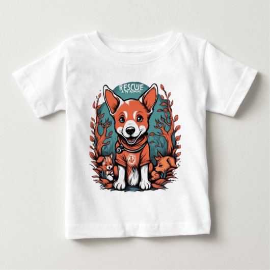 Niedliche Tiere Baby T-shirt (Vorderseite)