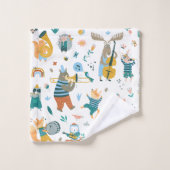 Niedliche Tiere Badhandtuch Set (Waschlappen)