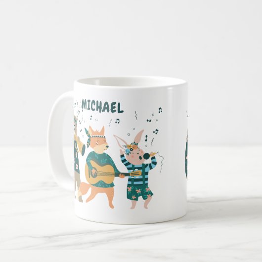 Niedliche Tiere Bend Kaffeetasse (Vorderseite Links)