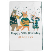 Niedliche Tiere Bend Mittlere Geschenktüte (Rückseite)