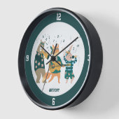 Niedliche Tiere Bend Uhr (Winkel)