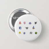 Niedliche Tiere Button (Vorne & Hinten)