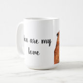 niedliche Tiere Capybaras mit Herz bemalt Kaffeetasse (Vorderseite Links)