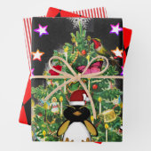 NIEDLICHE TIERE CHRISTMAS TREE CHRISTMAS WRAPPING GESCHENKPAPIER SET (Beispiel)