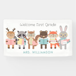 Niedliche Tiere für Begrüßungsklasselzeichen Banner