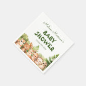 Niedliche Tiere für Waldflächen Serviette (Ecke)