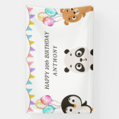 Niedliche Tiere Geburtstag Banner (Vertikal)