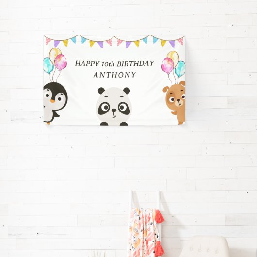 Niedliche Tiere Geburtstag Banner (InSitu)