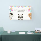 Niedliche Tiere Geburtstag Banner (Messe)