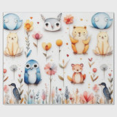 Niedliche Tiere Geschenkpapier (Flach)