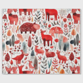 Niedliche Tiere Geschenkpapier (Flach)