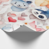 Niedliche Tiere Geschenkpapier (Ecke)