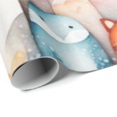 Niedliche Tiere Geschenkpapier (Rolleneckpunkt)