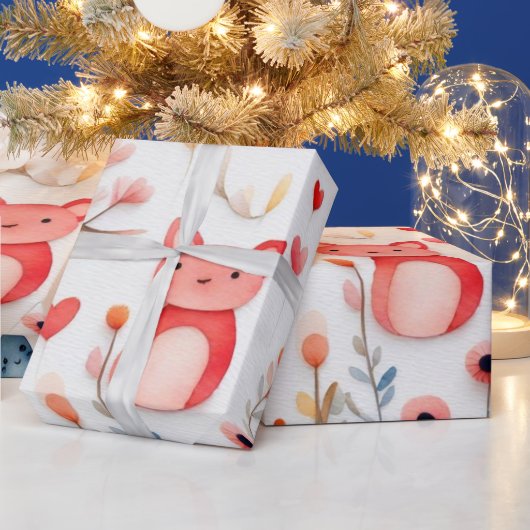 Niedliche Tiere Geschenkpapier (Feiertage)