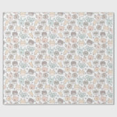 niedliche Tiere Geschenkpapier (Flach)