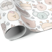 niedliche Tiere Geschenkpapier (Rolleneckpunkt)