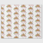 Niedliche Tiere Geschenkpapier (Flach)