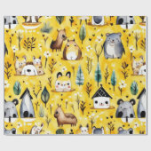 Niedliche Tiere Geschenkpapier (Flach)