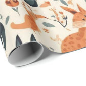 Niedliche Tiere Geschenkpapier (Rolleneckpunkt)