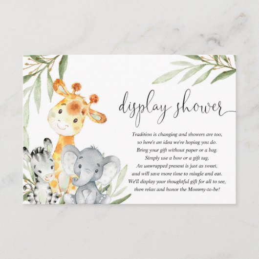 Niedliche Tiere geschlechtsneutrale Display-Dusche Begleitkarte (Vorderseite)