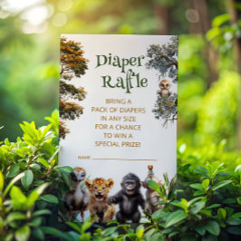 Niedliche Tiere Geschlechtsneutrale Windeln-Raffel Begleitkarte