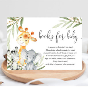 Niedliche Tiere geschlechtsneutrales Buch anstelle Begleitkarte