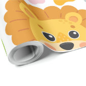 Niedliche Tiere Gesicht Geschenkpapier (Rolleneckpunkt)