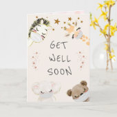 niedliche Tiere Gesichtsmasken gut Karte (Gelbe Blume)