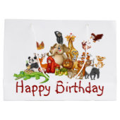 Niedliche Tiere Große Geschenktüte (Rückseite)