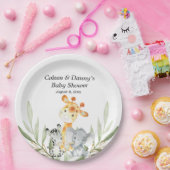 Niedliche Tiere Grünpflanzen geschlechtsneutral Pappteller (Party)