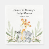 Niedliche Tiere Grünpflanzen geschlechtsneutral Serviette (Vorderseite)