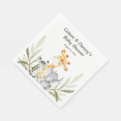 Niedliche Tiere Grünpflanzen geschlechtsneutral Serviette (Ecke)